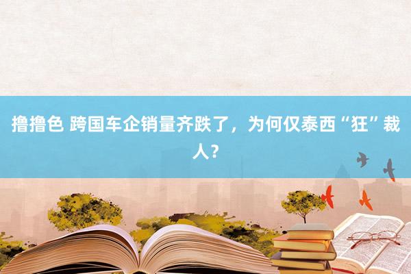 撸撸色 跨国车企销量齐跌了，为何仅泰西“狂”裁人？